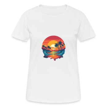 Plage - T-shirt respirant Femme - blanc - Devant - AI Model Female 172 dark (172cm)
