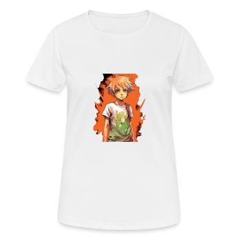 Anime Boy - Women's Breathable T-Shirt - white - Front - AI Model Female 172 dark (172cm)