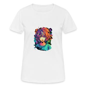 Anime Girl - T-shirt respirant Femme - blanc - Devant - AI Model Female 172 dark (172cm)
