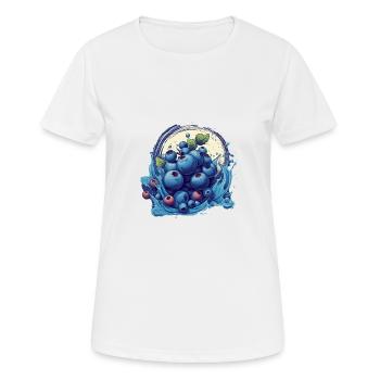 Blaubeere - Frauen T-Shirt atmungsaktiv - Weiß - Vorne - AI Model Female 172 dark (172cm)