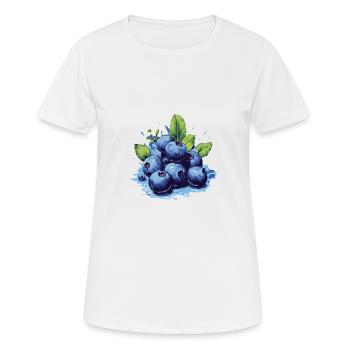 Blaubeere - Frauen T-Shirt atmungsaktiv - Weiß - Vorne - AI Model Female 172 dark (172cm)