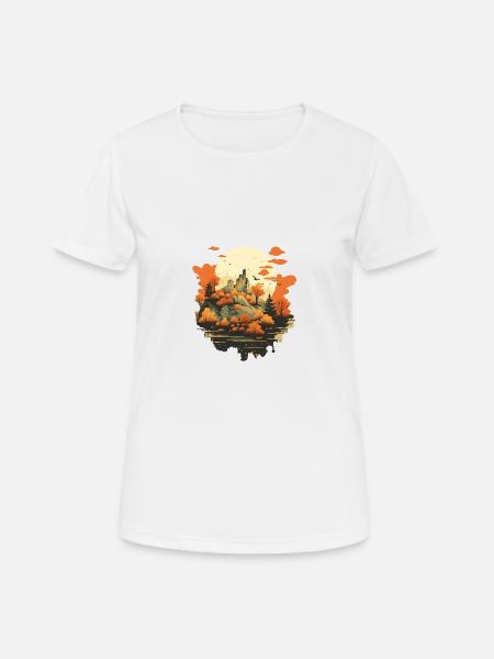 Autumnal landscape - Women's Breathable T-Shirt - white