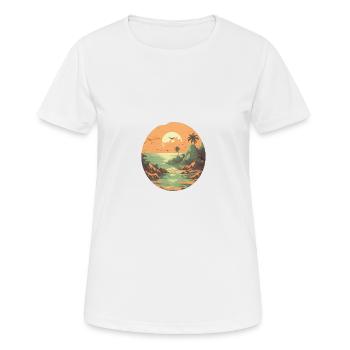Plage - T-shirt respirant Femme - blanc - Devant - AI Model Female 172 dark (172cm)