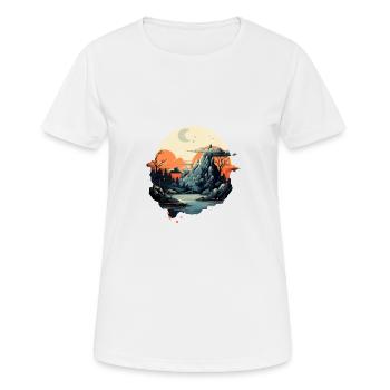 Paysage - T-shirt respirant Femme - blanc - Devant - AI Model Female 172 dark (172cm)