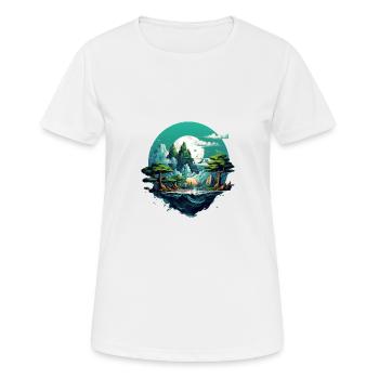Paysage - T-shirt respirant Femme - blanc - Devant - AI Model Female 172 dark (172cm)