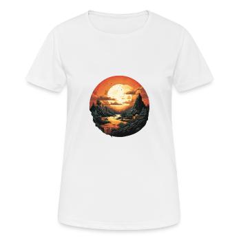 Paysage - T-shirt respirant Femme - blanc - Devant - AI Model Female 172 dark (172cm)