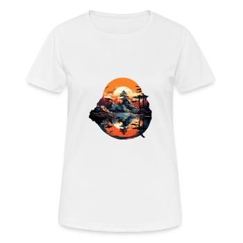 Paysage - T-shirt respirant Femme - blanc - Devant - AI Model Female 172 dark (172cm)