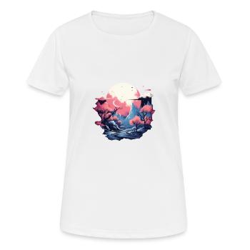 Paysage - T-shirt respirant Femme - blanc - Devant - AI Model Female 172 dark (172cm)