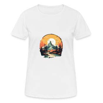 Paysage - T-shirt respirant Femme - blanc - Devant - AI Model Female 172 dark (172cm)