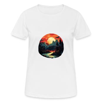 Paysage - T-shirt respirant Femme - blanc - Devant - AI Model Female 172 dark (172cm)