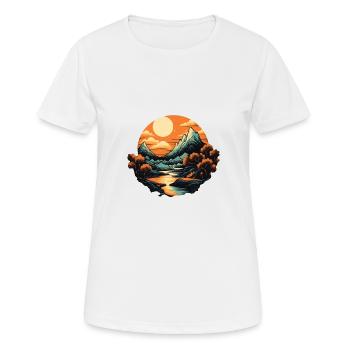 Paysage - T-shirt respirant Femme - blanc - Devant - AI Model Female 172 dark (172cm)