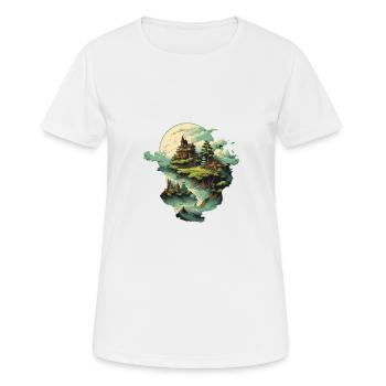 Landschaft - Frauen T-Shirt atmungsaktiv - Weiß - Vorne - AI Model Female 172 dark (172cm)