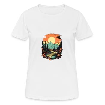 Landschaft - Frauen T-Shirt atmungsaktiv - Weiß - Vorne - AI Model Female 172 dark (172cm)