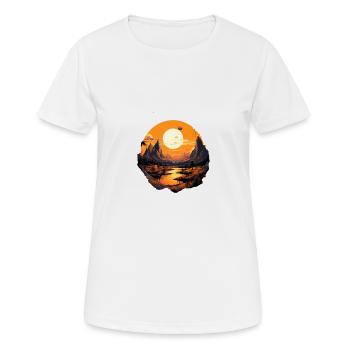 Paysage - T-shirt respirant Femme - blanc - Devant - AI Model Female 172 dark (172cm)