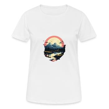 Paysage - T-shirt respirant Femme - blanc - Devant - AI Model Female 172 dark (172cm)