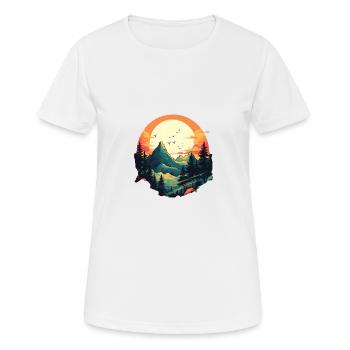 Landschaft - Frauen T-Shirt atmungsaktiv - Weiß - Vorne - AI Model Female 172 dark (172cm)