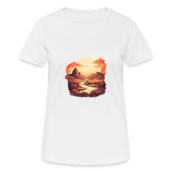 Paysage - T-shirt respirant Femme - blanc - Devant - AI Model Female 172 dark (172cm)