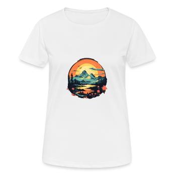 Landschaft - Frauen T-Shirt atmungsaktiv - Weiß - Vorne - AI Model Female 172 dark (172cm)