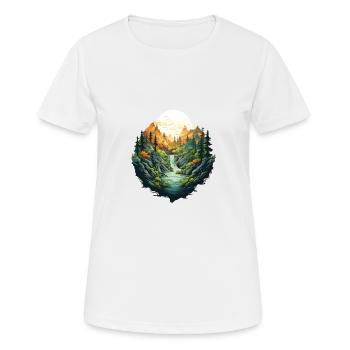 Landschaft - Frauen T-Shirt atmungsaktiv - Weiß - Vorne - AI Model Female 172 dark (172cm)
