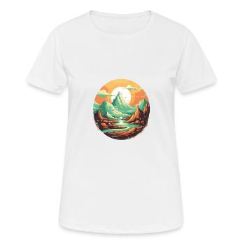 Landschaft - Frauen T-Shirt atmungsaktiv - Weiß - Vorne - AI Model Female 172 dark (172cm)