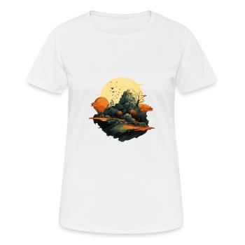 Landschaft - Frauen T-Shirt atmungsaktiv - Weiß - Vorne - AI Model Female 172 dark (172cm)