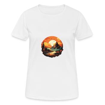 Paysage - T-shirt respirant Femme - blanc - Devant - AI Model Female 172 dark (172cm)