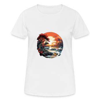 Tropical - T-shirt respirant Femme - blanc - Devant - AI Model Female 172 dark (172cm)
