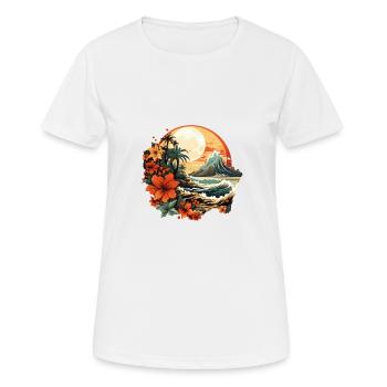 Tropical - T-shirt respirant Femme - blanc - Devant - AI Model Female 172 dark (172cm)
