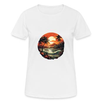 Tropical - Women's Breathable T-Shirt - white - Front - AI Model Female 172 dark (172cm)