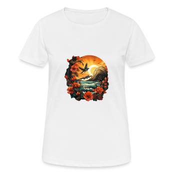 Tropical - T-shirt respirant Femme - blanc - Devant - AI Model Female 172 dark (172cm)