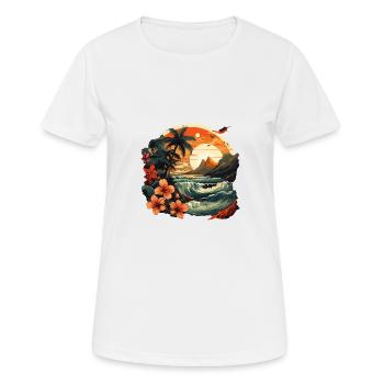 Tropical - T-shirt respirant Femme - blanc - Devant - AI Model Female 172 dark (172cm)