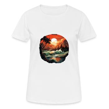 Tropical - T-shirt respirant Femme - blanc - Devant - AI Model Female 172 dark (172cm)
