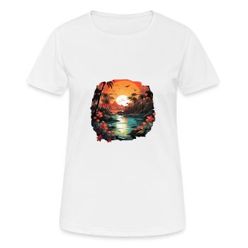 Tropical - T-shirt respirant Femme - blanc - Devant - AI Model Female 172 dark (172cm)