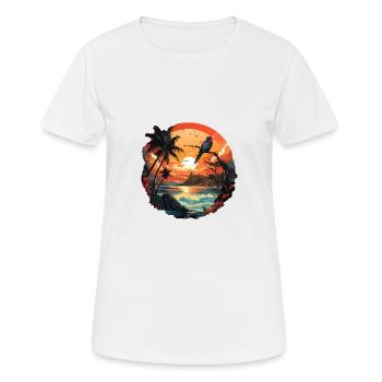 Tropical - T-shirt respirant Femme - blanc - Devant - AI Model Female 172 dark (172cm)