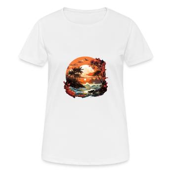 Tropical - T-shirt respirant Femme - blanc - Devant - AI Model Female 172 dark (172cm)