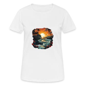 Tropical - T-shirt respirant Femme - blanc - Devant - AI Model Female 172 dark (172cm)