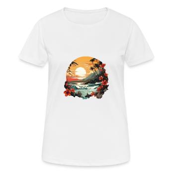 Tropical - T-shirt respirant Femme - blanc - Devant - AI Model Female 172 dark (172cm)