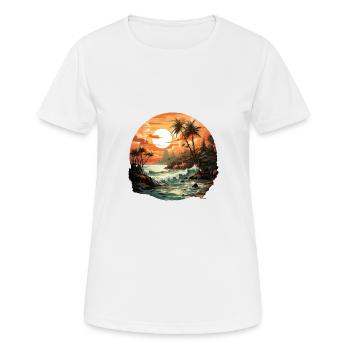 Tropical - T-shirt respirant Femme - blanc - Devant - AI Model Female 172 dark (172cm)