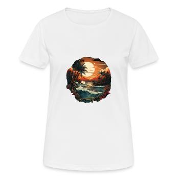 Tropical - T-shirt respirant Femme - blanc - Devant - AI Model Female 172 dark (172cm)