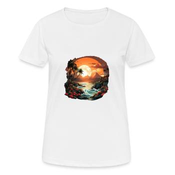 Tropical - T-shirt respirant Femme - blanc - Devant - AI Model Female 172 dark (172cm)