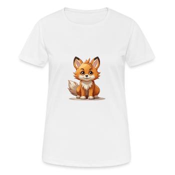 Fuchs - Kawaii Style - Frauen T-Shirt atmungsaktiv - Weiß - Vorne - AI Model Female 172 dark (172cm)
