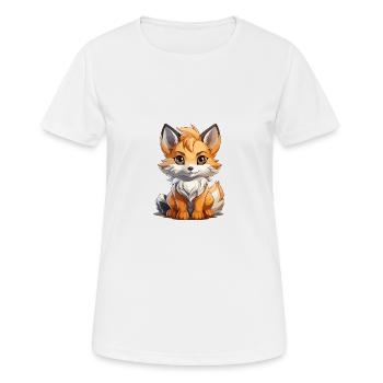 Fox - Kawaii Style - Women's Breathable T-Shirt - white - Front - AI Model Female 172 dark (172cm)