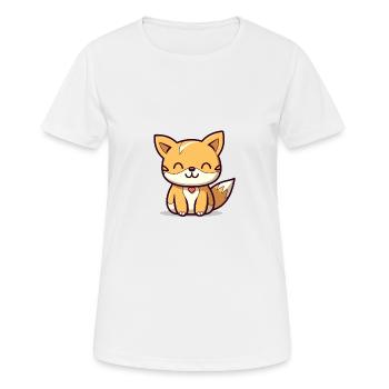 Fox - Kawaii Style - Women's Breathable T-Shirt - white - Front - AI Model Female 172 dark (172cm)
