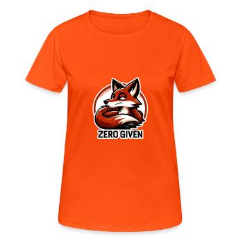 Zero Given - Fuchs Illustration - Frauen T-Shirt atmungsaktiv - Neonorange - Vorne - AI Model Female 172 dark (172cm)