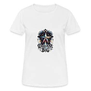Dream Big - Shooting Star Illustration - Women's Breathable T-Shirt - white - Front - AI Model Female 172 dark (172cm)
