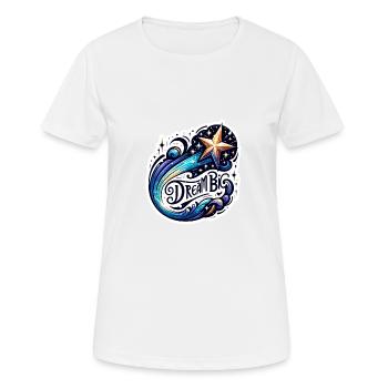 Dream Big - Shooting Star Illustration - Women's Breathable T-Shirt - white - Front - AI Model Female 172 dark (172cm)