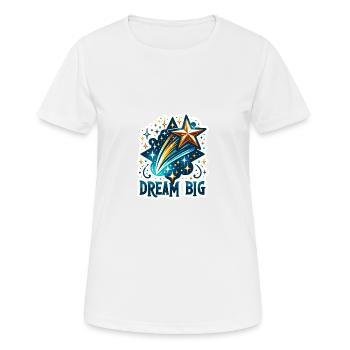 Dream Big - Shooting Star Illustration - Women's Breathable T-Shirt - white - Front - AI Model Female 172 dark (172cm)
