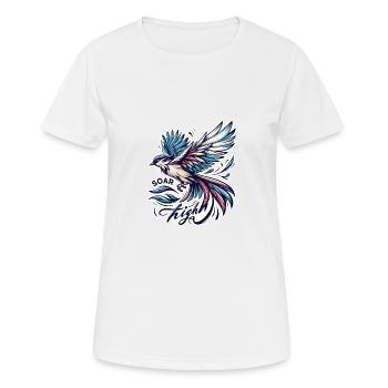 Soar High - bird illustration - Women's Breathable T-Shirt - white - Front - AI Model Female 172 dark (172cm)