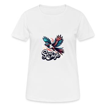 Soar High - bird illustration - Women's Breathable T-Shirt - white - Front - AI Model Female 172 dark (172cm)