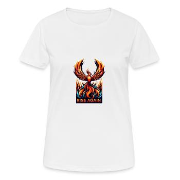 Rise Again - Phönix Illustration - Frauen T-Shirt atmungsaktiv - Weiß - Vorne - AI Model Female 172 dark (172cm)